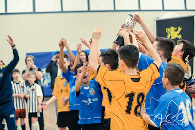 Champions lifting trophy